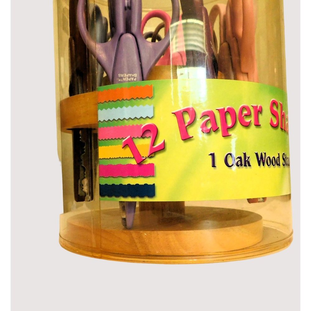 10 Paper Shapers Wood Stand Decorative Scissors Arts Crafts Scrapbook - Picture 12 of 13